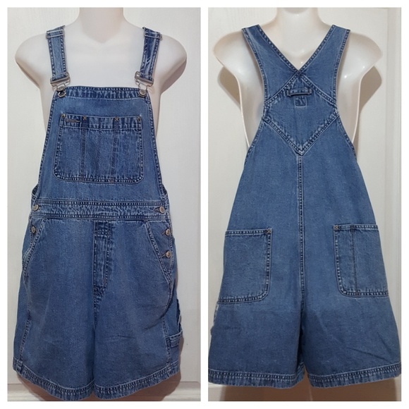 GAP Denim - GAP denim Hi-Rise Overalls shorts  90's mom jeans
